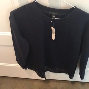 J Crew Navy dressy sweatshirt
